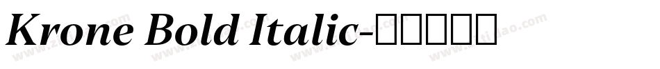Krone Bold Italic字体转换
